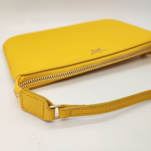 MCM San Marcos Liz Shopper Yellow Leather Pochette - Picture 6 of 12